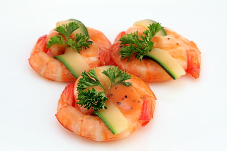 shrimp dish on white surface thumbnail