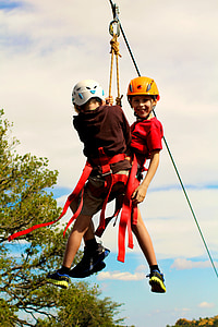 two boys hanging on cable thumbnail