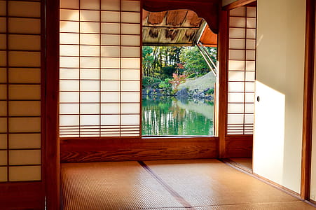 Brown Wooden Door Near Body of Water thumbnail