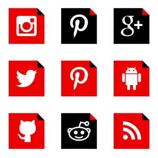 Social Media svg vector icon sets