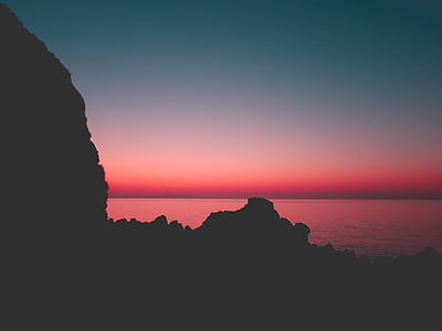 silhouette photo of mountain thumbnail