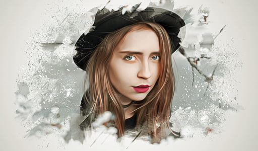 woman wearing hat artwork thumbnail