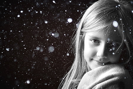 grayscaled photography of girl thumbnail