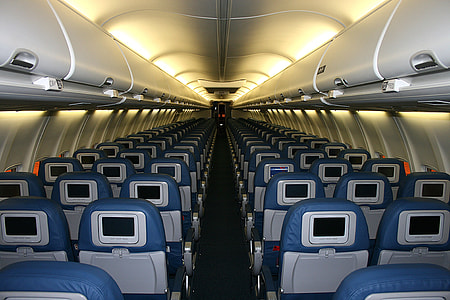 blue and gray airplane interior thumbnail