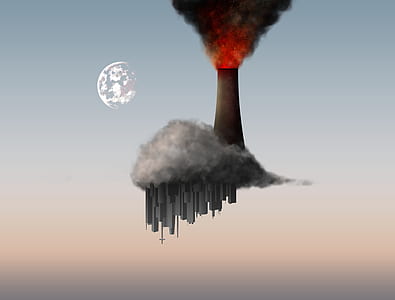 buildings with smoke illustration thumbnail