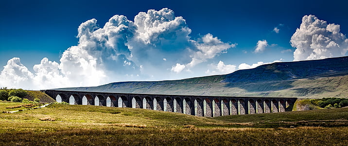 panorama photography of bridge and mountain thumbnail