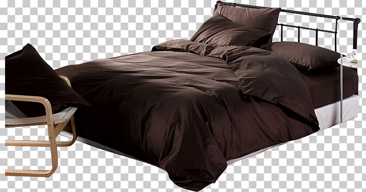 Bed Frame Furniture Bed Brown Comforter Png Clipart Free