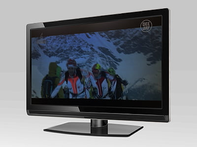 turned on black flat screen monitor thumbnail