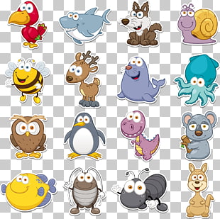 Funny animal , Q version animal Collection, close-up photo of assorted animal PNG clipart