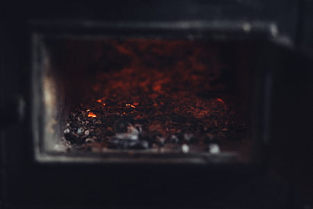 old, stove, hot, fire, flame, ashes thumbnail