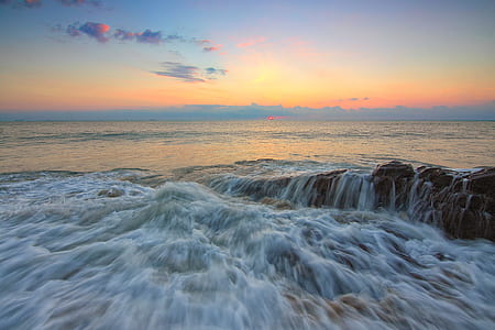 sea, dawn, nature, sky thumbnail