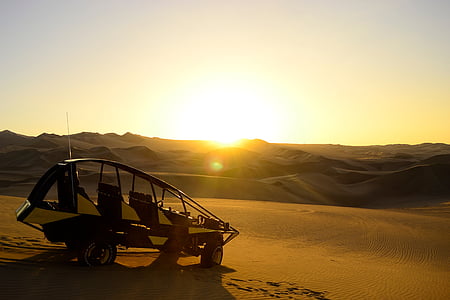 black and white dune buggy on desert thumbnail