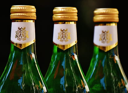 Three Green Glass Bottles thumbnail
