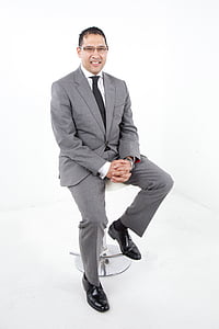 men's gray notched lapel suit set thumbnail