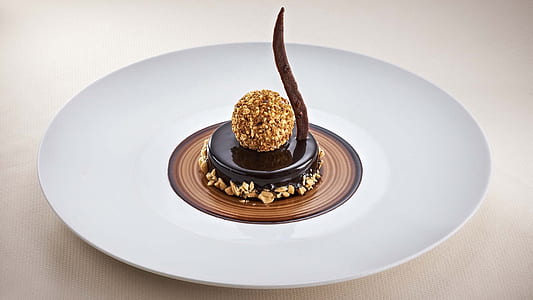 chocolate dessert on white plate thumbnail