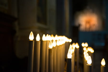 Closeup Photography of Candle Lamp Line thumbnail