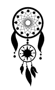Silhouette of dream catcher thumbnail