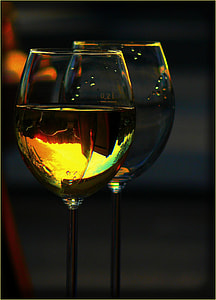 two clear wine glasses thumbnail