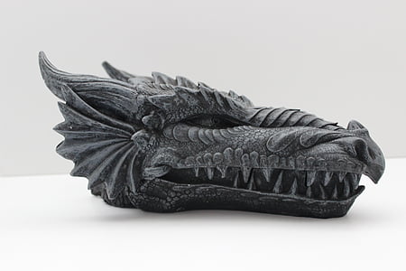 gray dragon head decor thumbnail