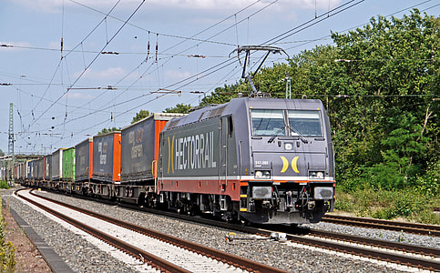 Container Train, Electric Locomotive thumbnail