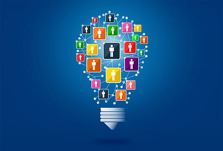 People in a Network Sharing Ideas - Social Connections thumbnail