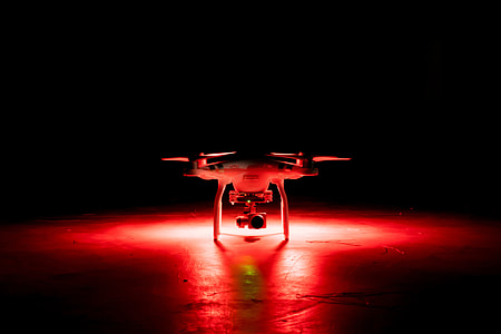 Night shot of drone vehicle with camera fitted thumbnail