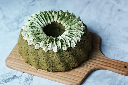 Baked Bundt Cake on Brown Wooden Board thumbnail