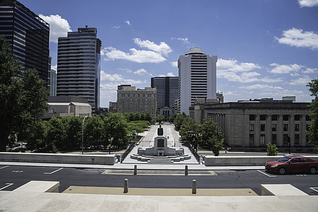 Cityscape with towers and buildings from the Capital in Nashville thumbnail