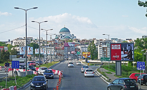 blue dome mosque photo thumbnail