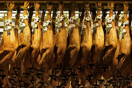 dried meat hanged with brown ropes thumbnail