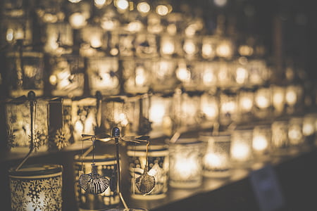 lit candle holder lot thumbnail