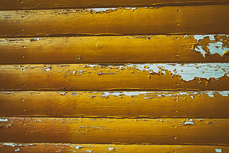Cracked yellow paint on wood thumbnail