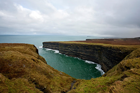 Coastline on the Cliffs landscape and ocean in Ireland thumbnail