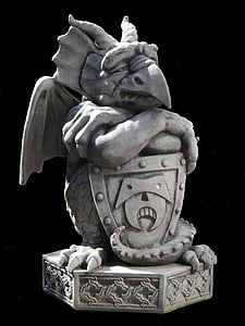 grey gargoyle statue thumbnail