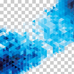 Abstract art Blue Geometry Stock illustration, Science fiction elements design background, pixilated PNG clipart