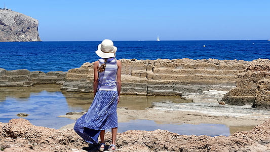 sea, sky, person, beach thumbnail