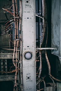 white seat & litter frame with cables thumbnail