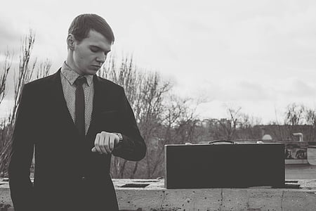 men's black suit jacket thumbnail