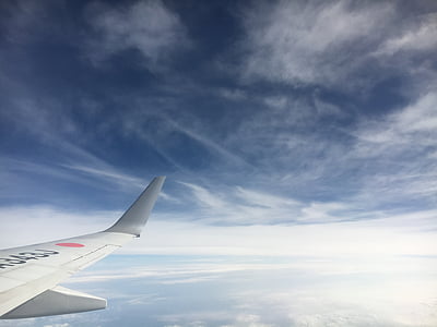 airplane wing during daytime thumbnail