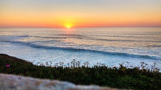 sea, dawn, nature, sky thumbnail