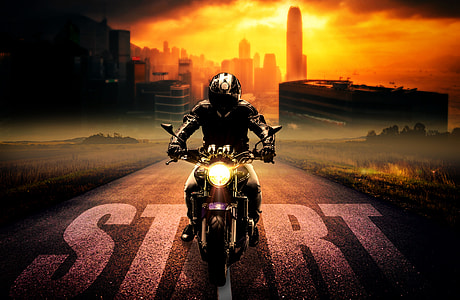 man riding motorcycle thumbnail