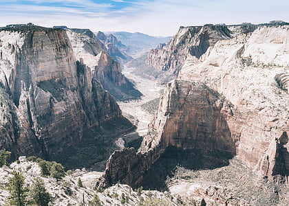 aerial photography of brown mountain during daytime thumbnail