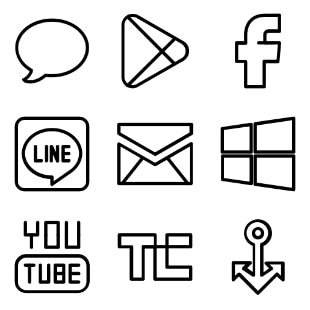 Social Media Vol. 1 svg vector icon sets