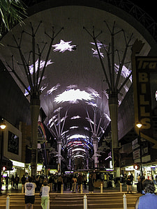 Looking at Fremont Street in Las Vegas, Nevada thumbnail