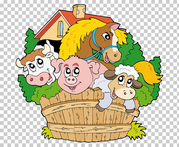 Illustration Of Farm Animals Cartoon