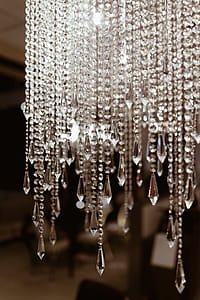 Close up of crystal chandelier thumbnail