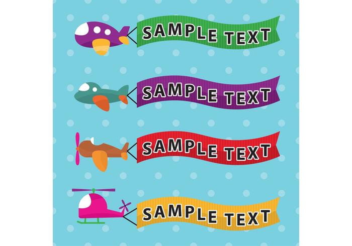 Airplane Banner Vectors Ai File Free Graphics Uihere
