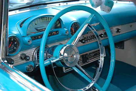 blue vehicle steering wheel thumbnail