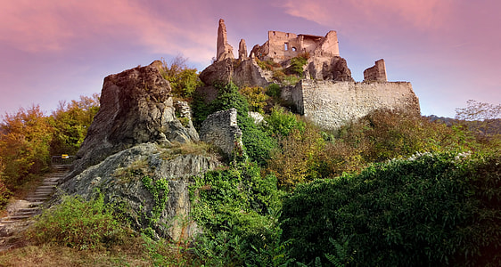 Castle Ruins on a hill in Austria thumbnail