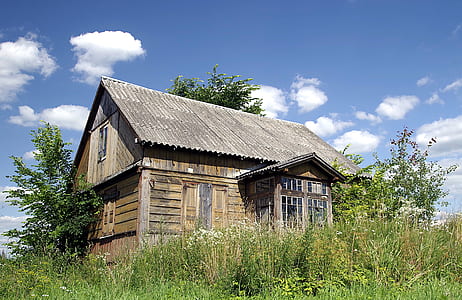 cottage, old house, crash, wooden, village, abandoned thumbnail